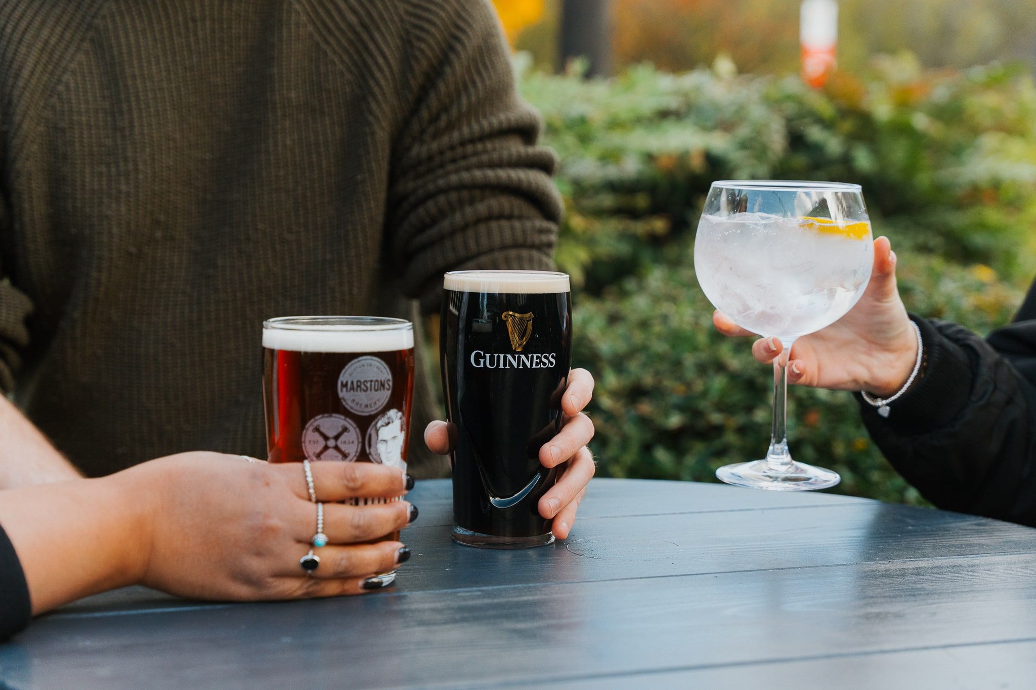 Pub beer garden at The Newhall Farm Drink in the great outdoors with us